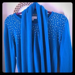 Aqua sweater size Large